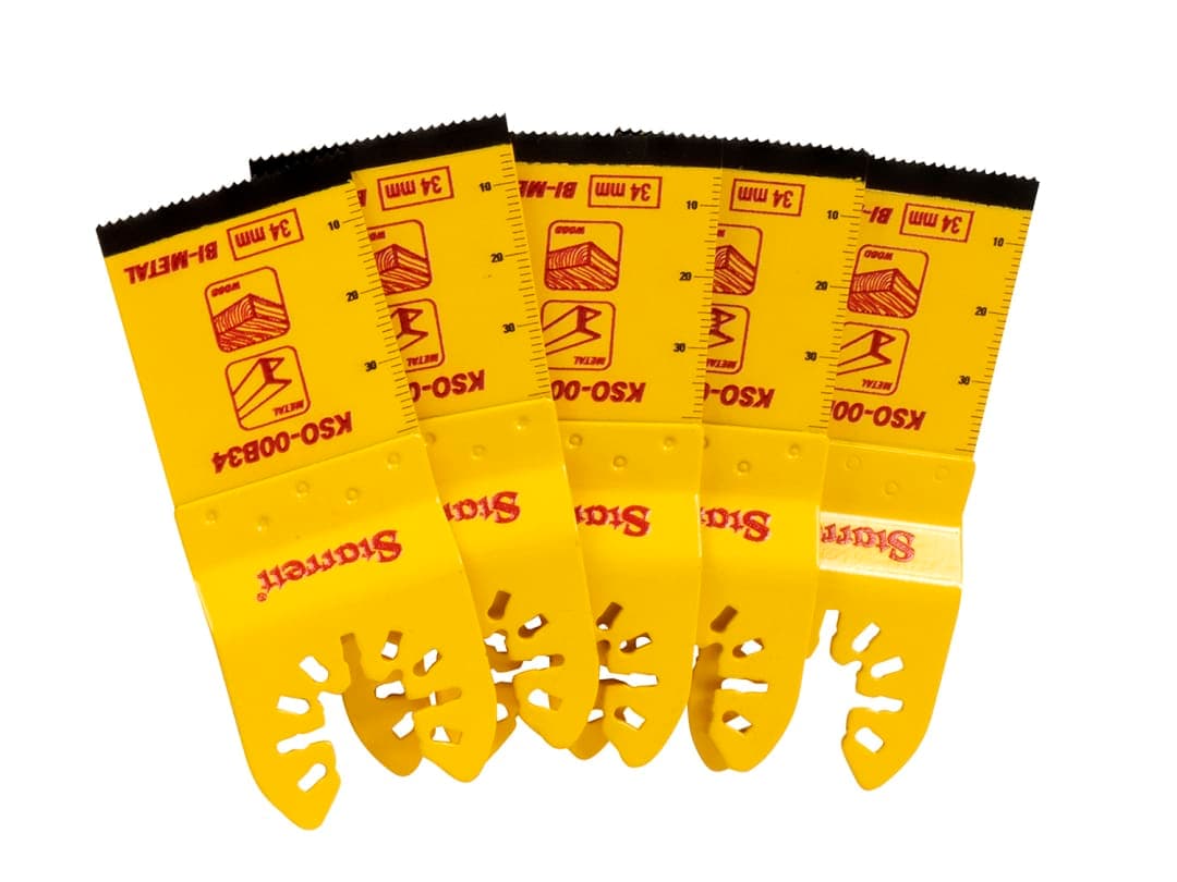 Starrett KSO-00B34-5 Plunge Bi-metal Oscillating Blade 40 x 34mm x 18 TPI Pack of 5 KSO-00B34-5