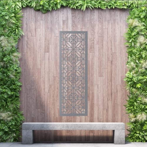 Aluminium Privacy Screen Talavera - Wall Mounted - 1800mm x 600mm Grey