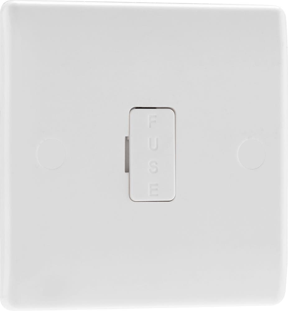 Unswitched Fused Connection Unit - White Moulded - 13A