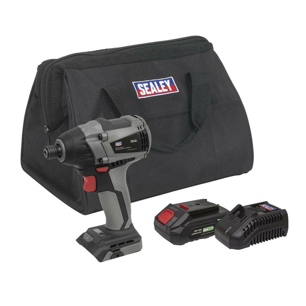 Sealey CP20VIDXKIT1 Brushless Impact Driver Kit 1/4in Hex 20V 2Ah Sv20 Series