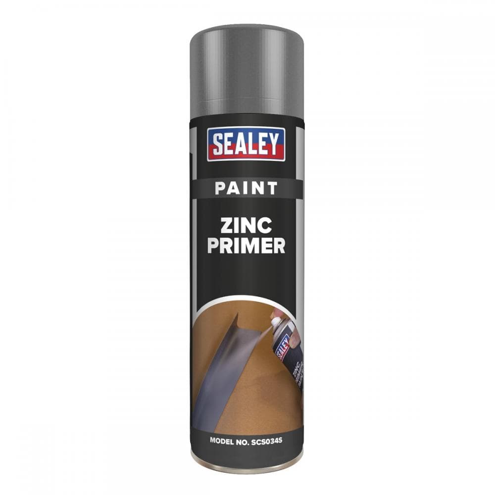 Sealey SCS034S Grey Zinc Primer Paint 500Ml