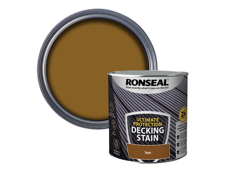 Ronseal 39120 Ultimate Protection Decking Stain Rich Teak 5 Litre
