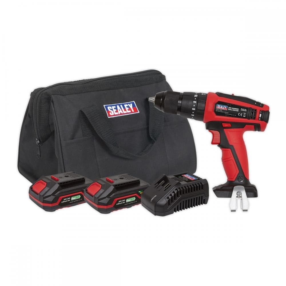 Sealey CP20VDDKIT Combi Drill Kit Ø13Mm 20V Sv20 Series - 2 Batteries