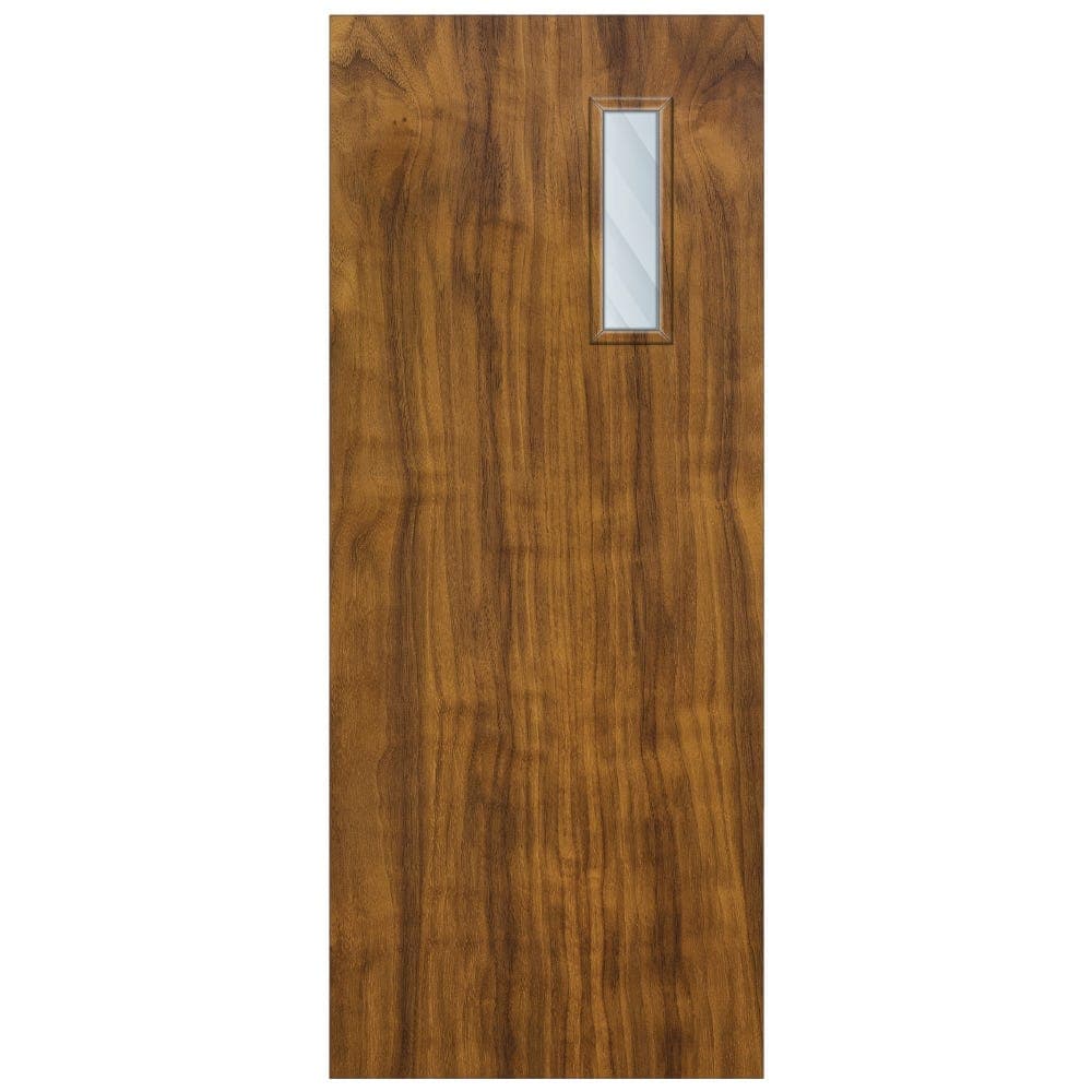 Crown American Black Walnut Solid Core Clear Laminate Glazed Internal Door 1981mm x 838mm x 44mm | 450mm x 150mm VP