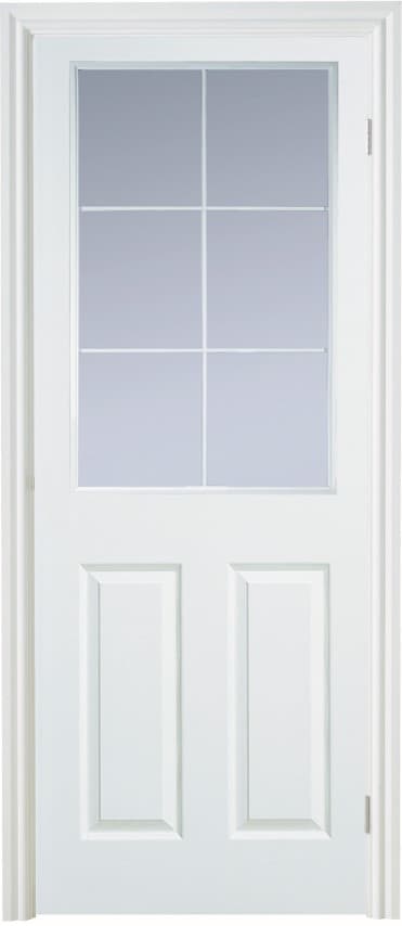 Travis Perkins 6-Panel Smooth Glazed White Primed Door 1981mm x 762mm x 35mm