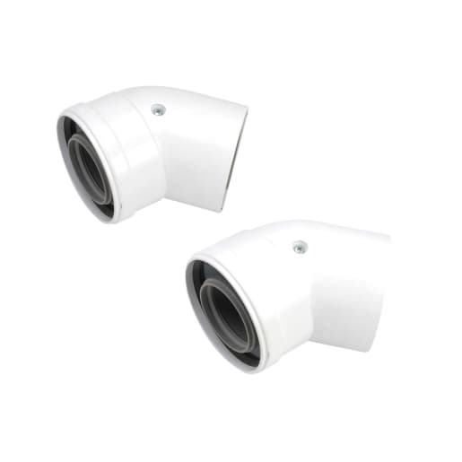 Worcester Bosch 7716191085 45 Degree Bend 60/100mm Pair