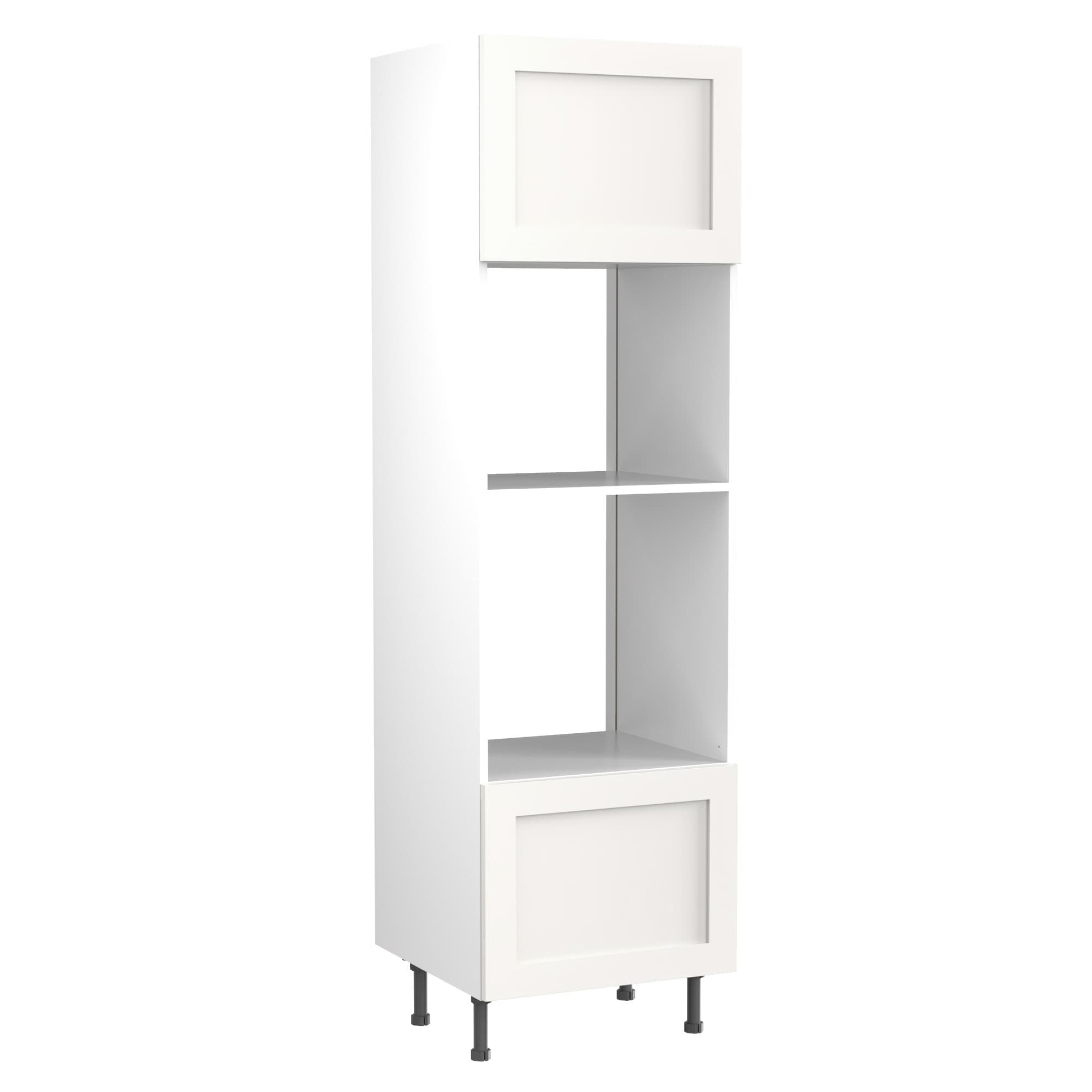 Flatpack Single Oven & Microwave Tower Shaker Ultra Matt White 600mm - FKKH0532