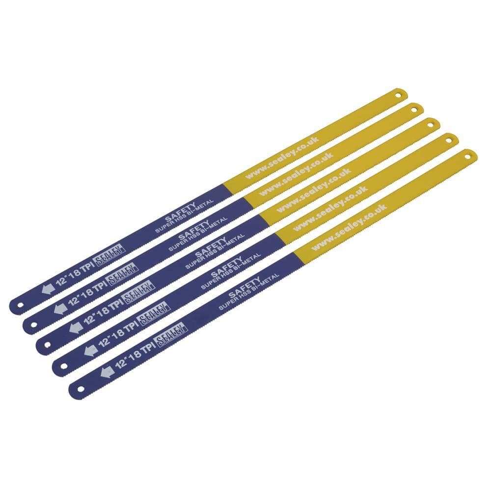 Sealey HSB0518 Hacksaw Blade 300Mm Hss Bi-Metal 18Tpi Pack Of 5