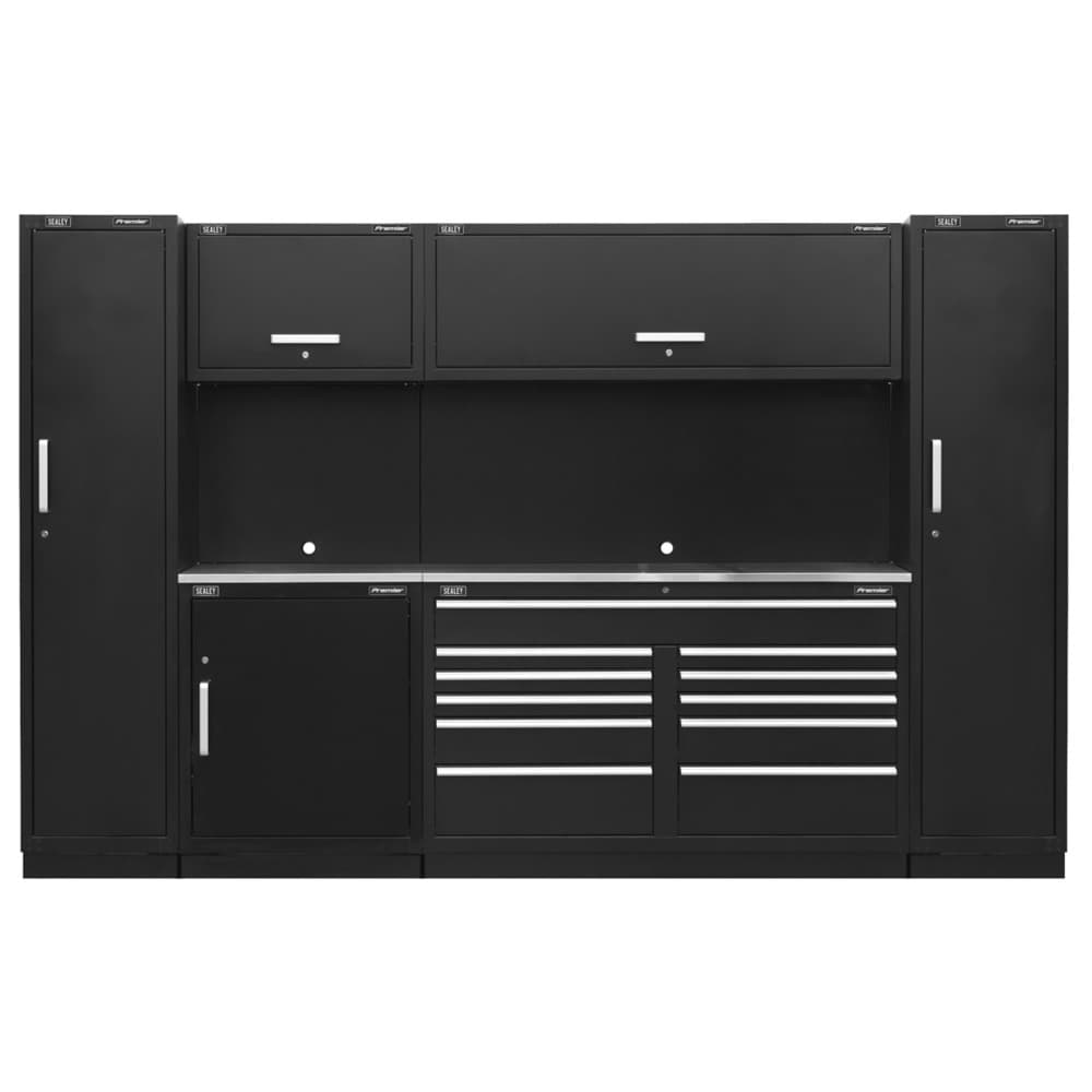 Sealey APMSCOMBO7SS Premier 3.55M Storage System - Stainless Worktop