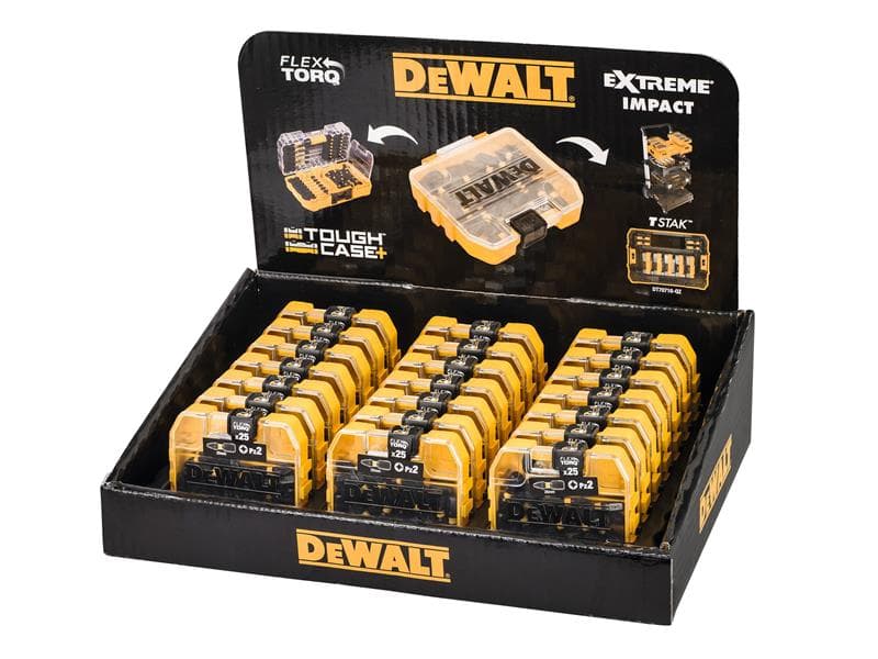 Dewalt DT70556T-QZ Impact Torsion Bits Pz2 25Mm Tic Tac Display 21 Piece