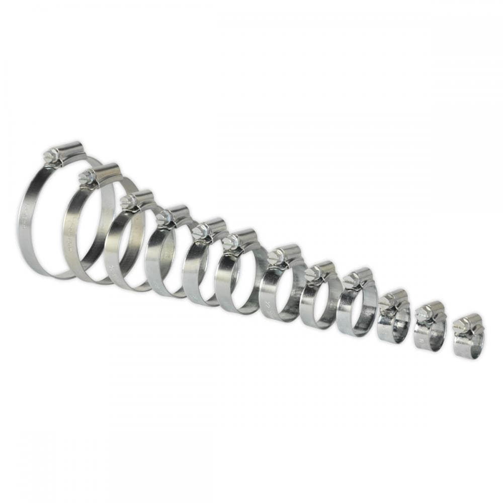 Sealey SHCS3 Hose Clip Assortment 85Pc Ø8-57Mm Zinc Plated