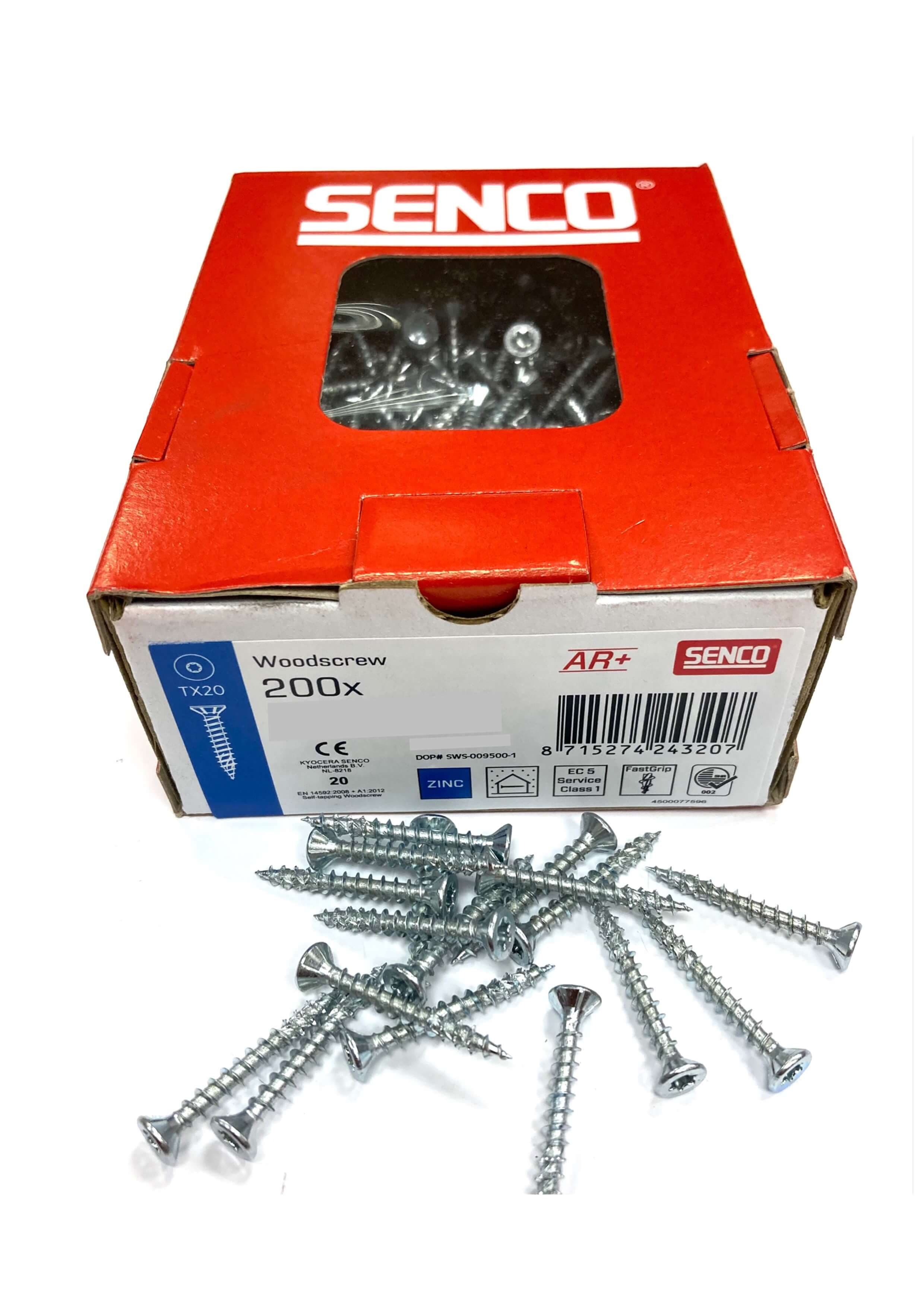 Senco 31048060100 General Purpose Woodscrew Csh Galv 6 0X100 T30 Part Thread BOX 100