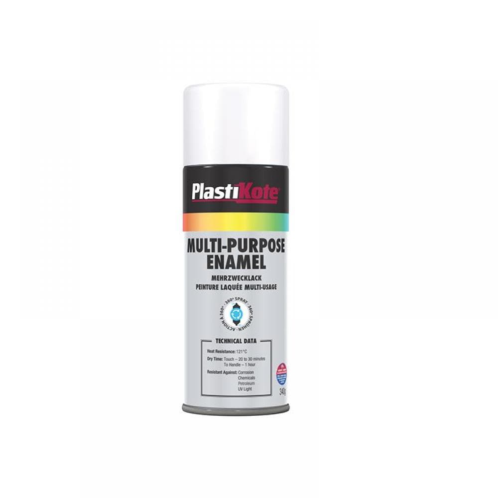 Plastikote 440.0060103.076 Multi Purpose Enamel Spray Paint Matt White 400Ml
