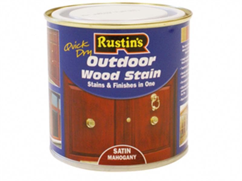 Rustins ESMA250 Quick Dry Exterior Woodstain Satin Mahogany 250Ml