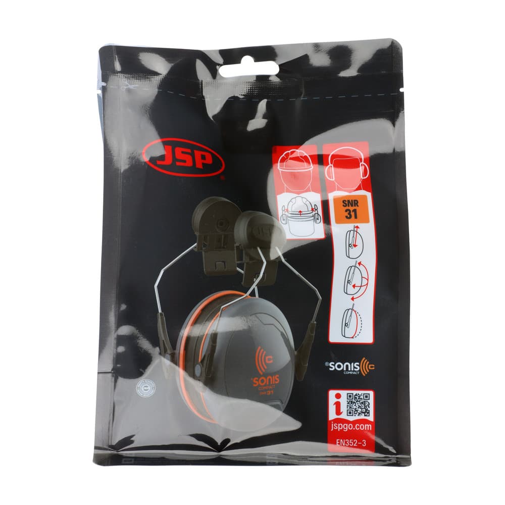 Jsp Safety Products Sonis® Compact Helmet Mounted Ear Defenders - 31Db Snr Bag 1 AEB0300CY000