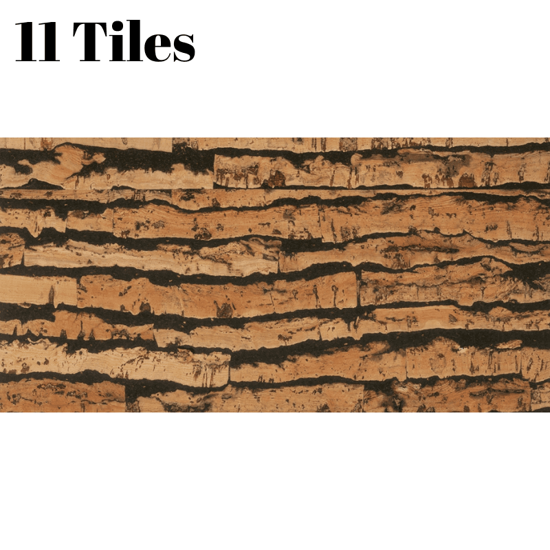 Decorative Cork Wall Tiles - Tigre - 1 Pack - 1.98m2 (21.31sqft)
