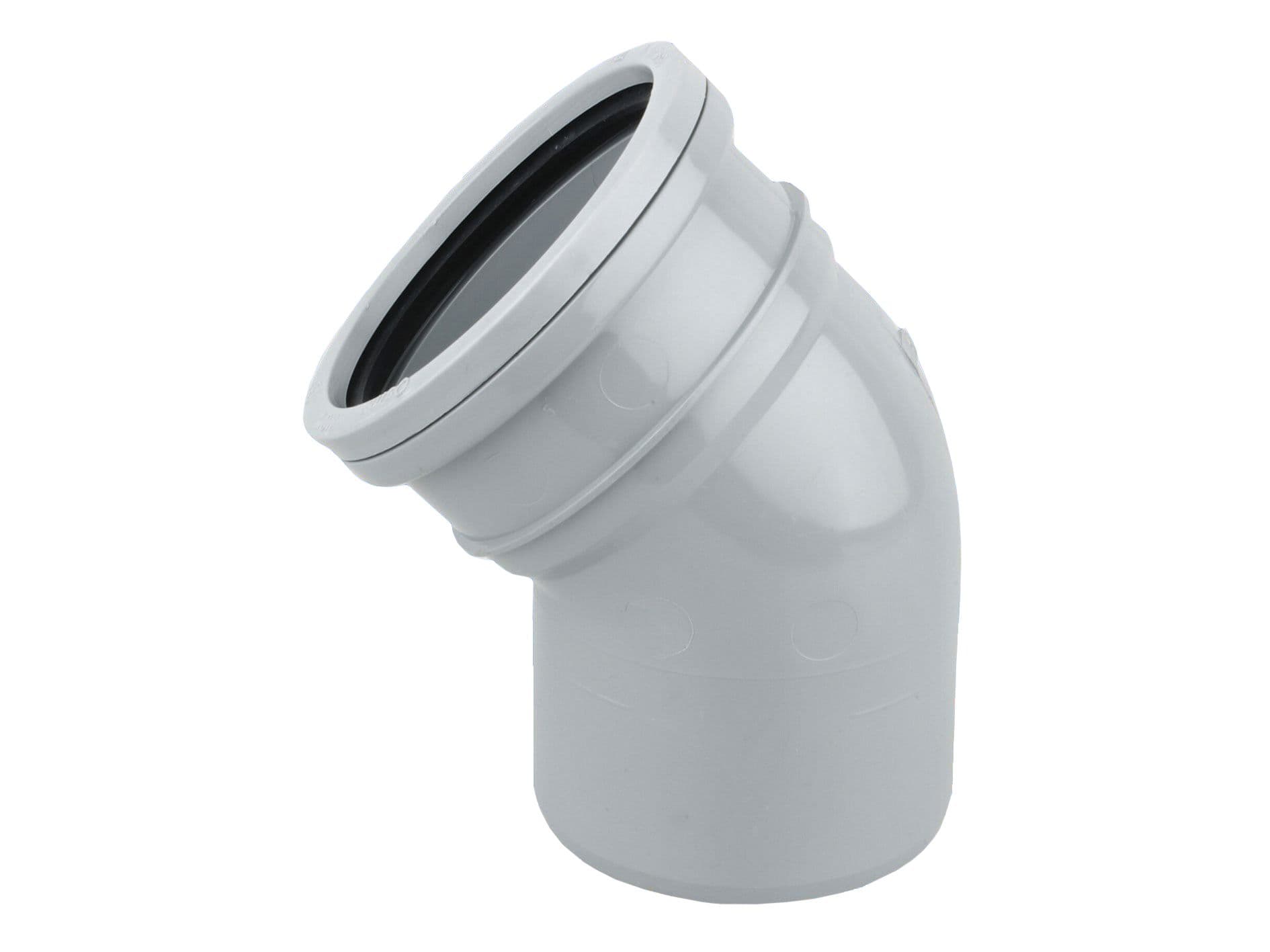 Wavin OsmaSoil S/S bend 45 degree 110mm grey