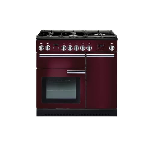 Rangemaster Professional Plus Dual Fuel Range Cooker 90cm Cranberry with Chrome Trim - PROP90DFFCY/C