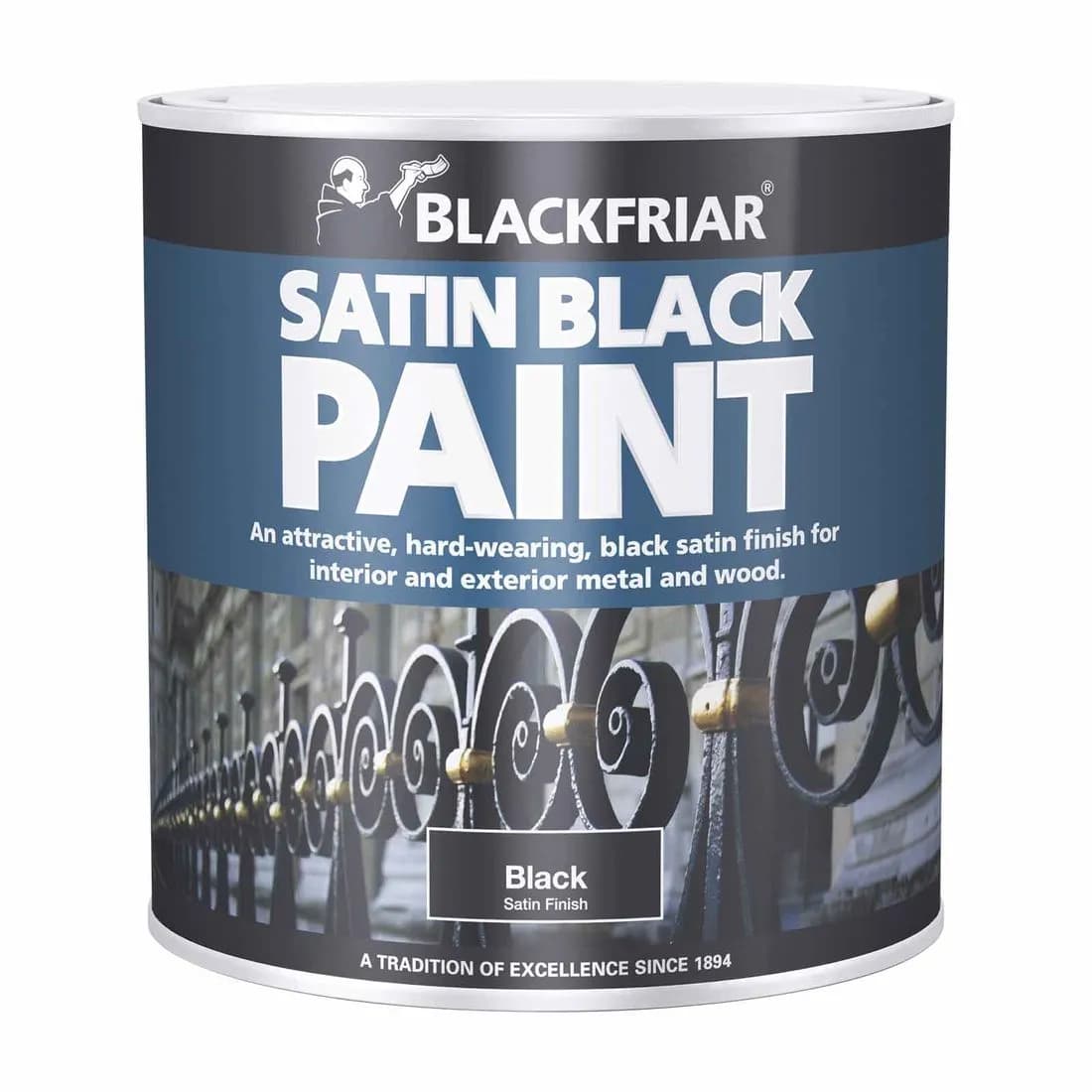 Blackfriar Satin Paint Black 1L