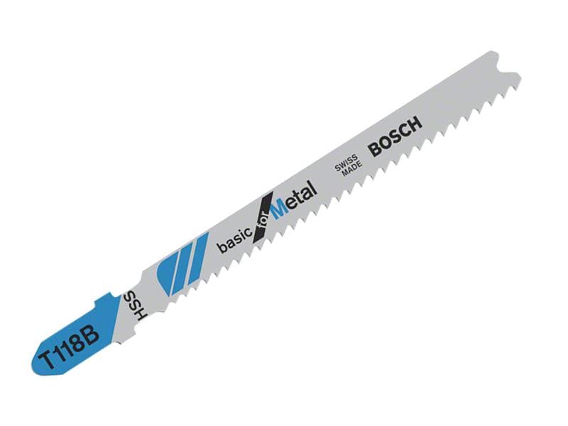 Bosch Powertool Accessories 2608631014 T 118 B Basic For Metal Jigsaw Blade 92Mm Pack Of 5