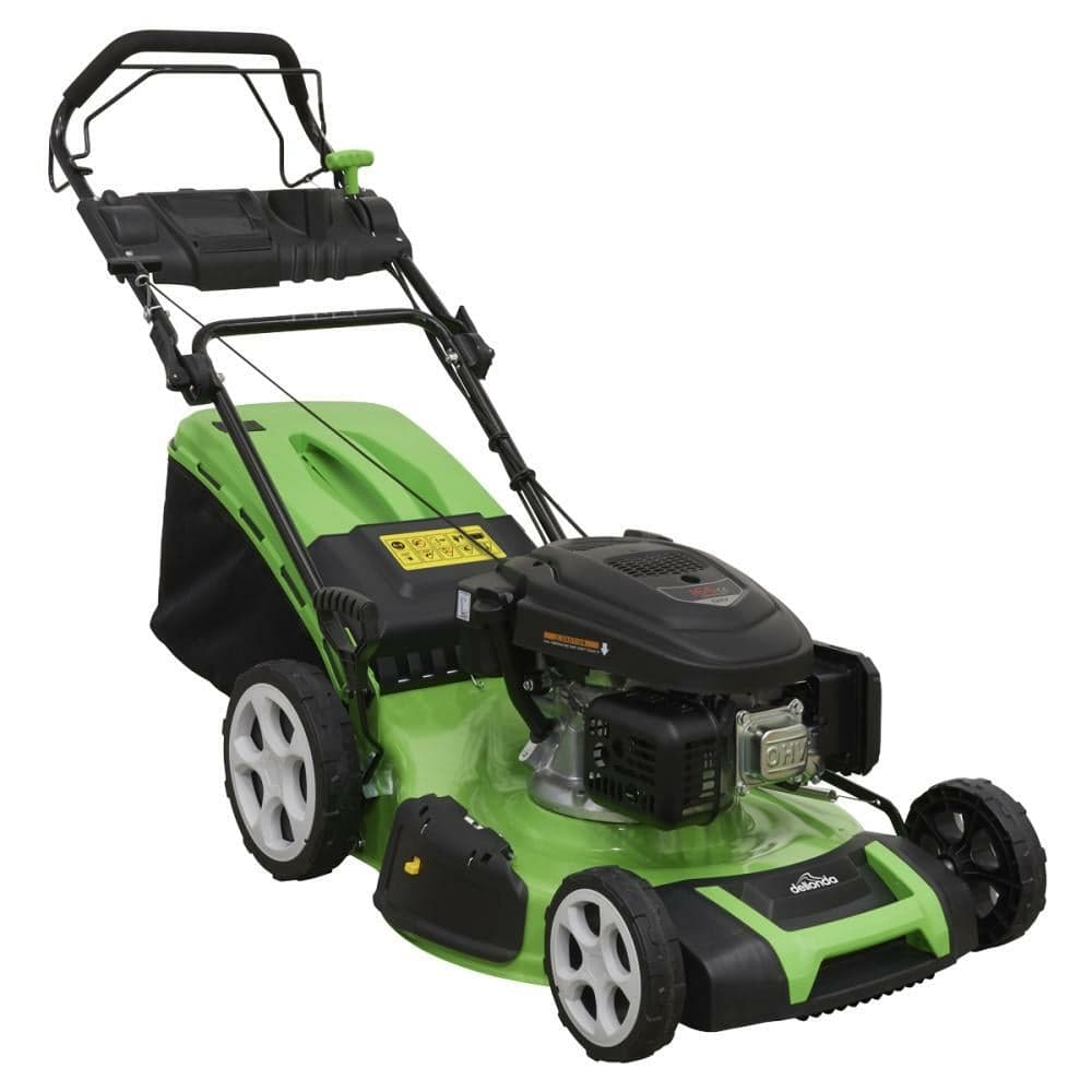 Sealey DG102 Dellonda Self-Propelled Petrol Lawnmower Grass Cutter With Height Adjustment & Grass Bag 171Cc 20in/51Cm 4-Stroke Engine