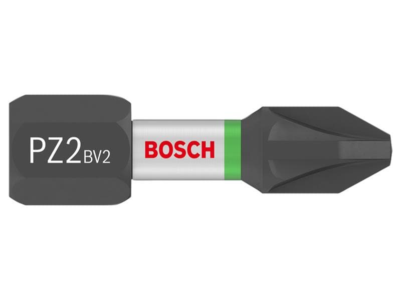 Bosch Powertool Accessories 2607002804 Pro Impact Screwdriver Bit Pz2 X 25Mm Pack Of 25