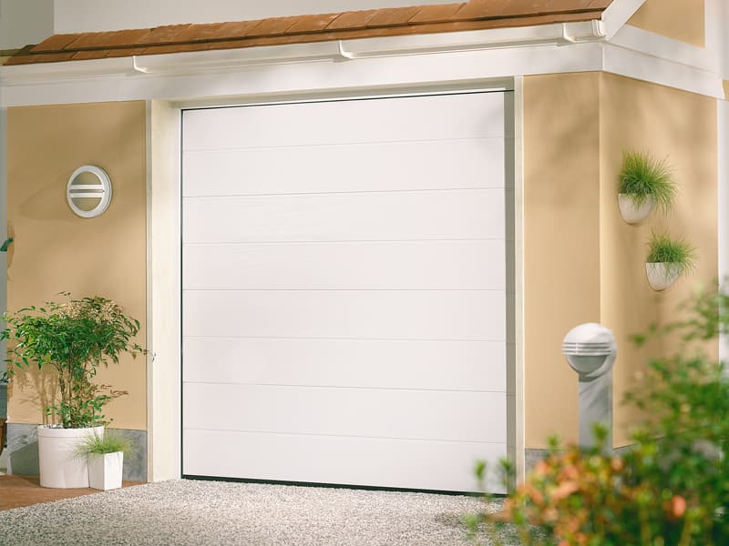 Garador Linear Grain White Garage Door 2136mm x 2134mm