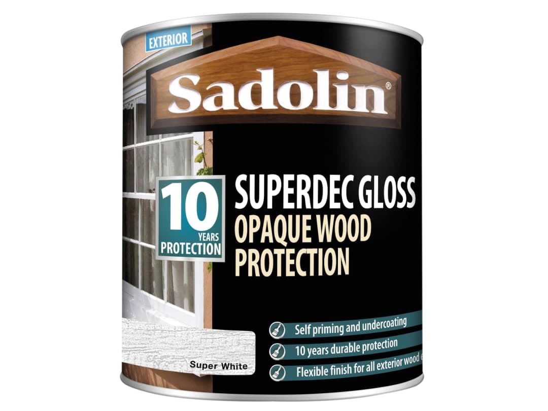 Sadolin Superdec Gloss White 1L 5028850