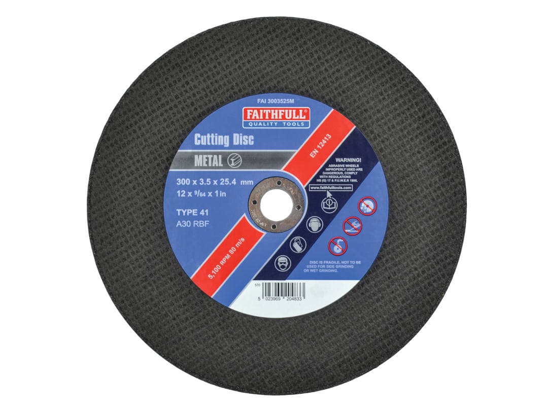 Faithfull Metal Cut Off Disc 300 x 3.5 x 25.4mm FAI3003525M