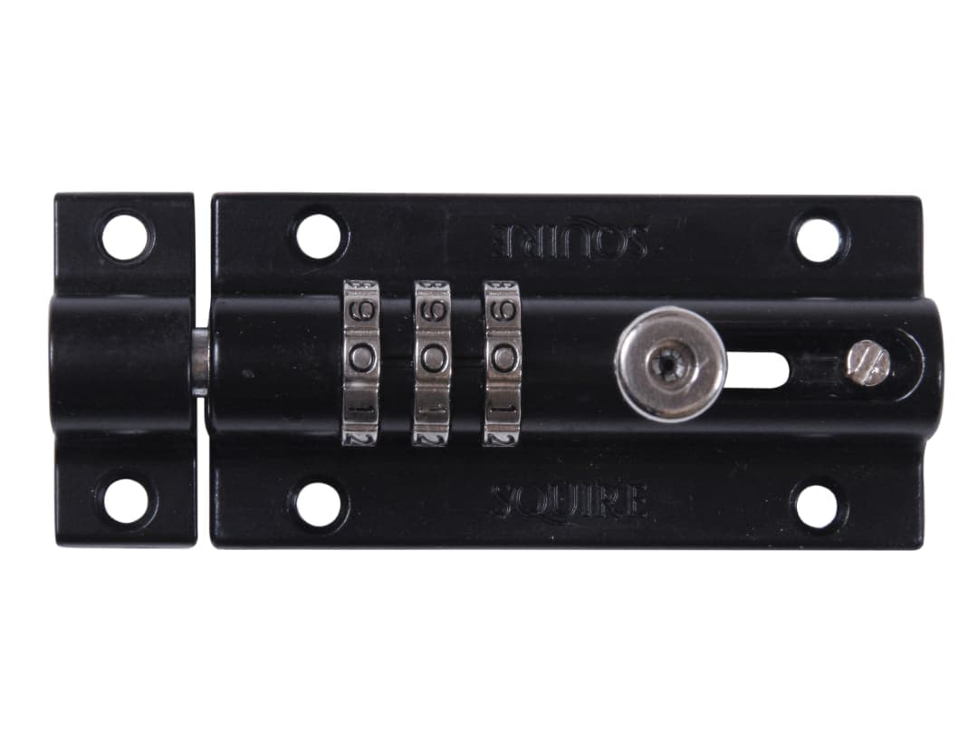 Squire CombiBolt 3 Re-Codable Locking Bolt Black 92mm COMBI 3