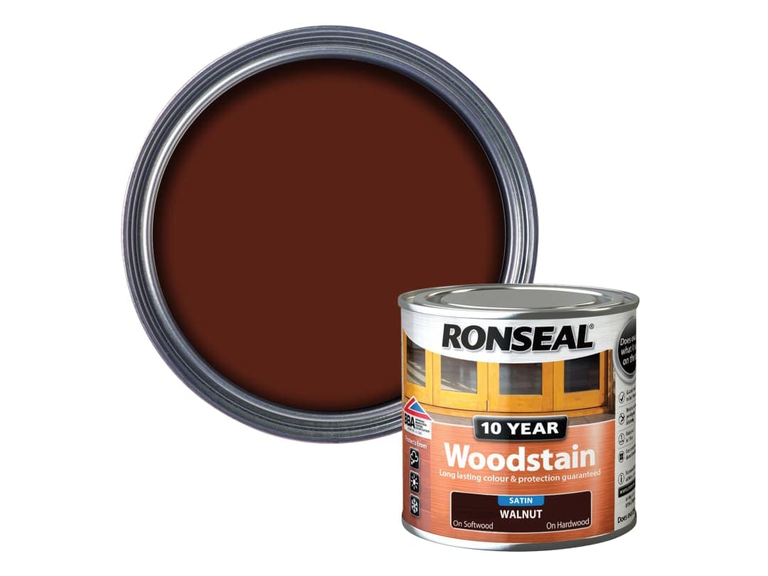 Ronseal 10 Year Woodstain Walnut 250ml 38671