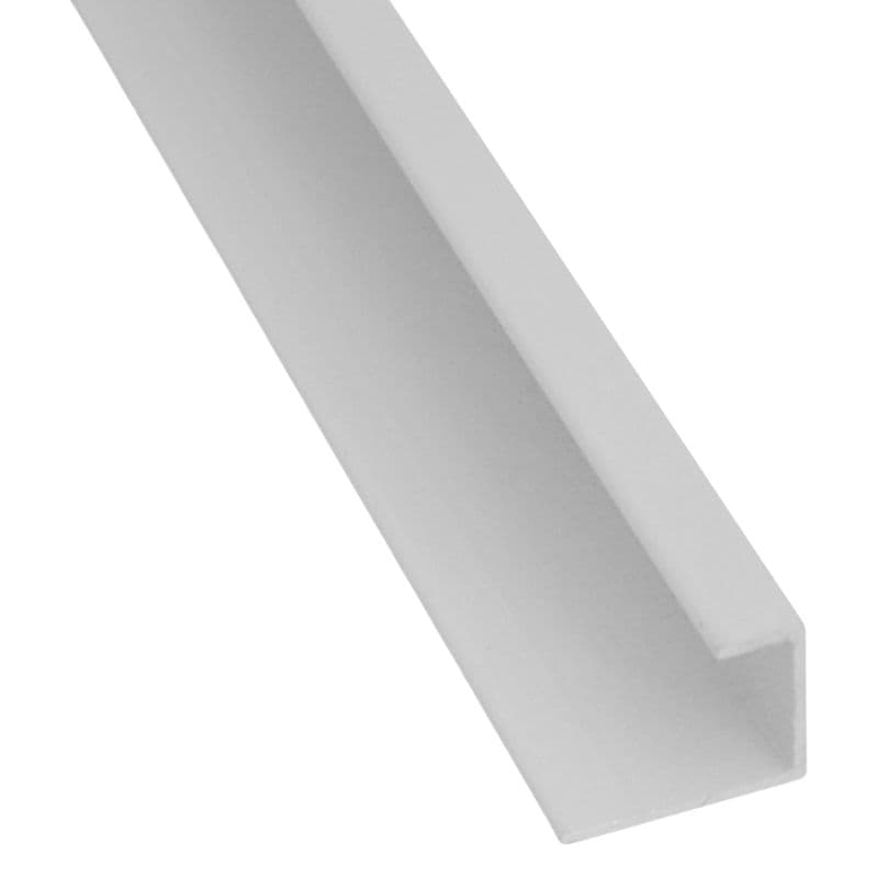 Laminate Wall Panel 10mm End Cap Trim - 2420mm White