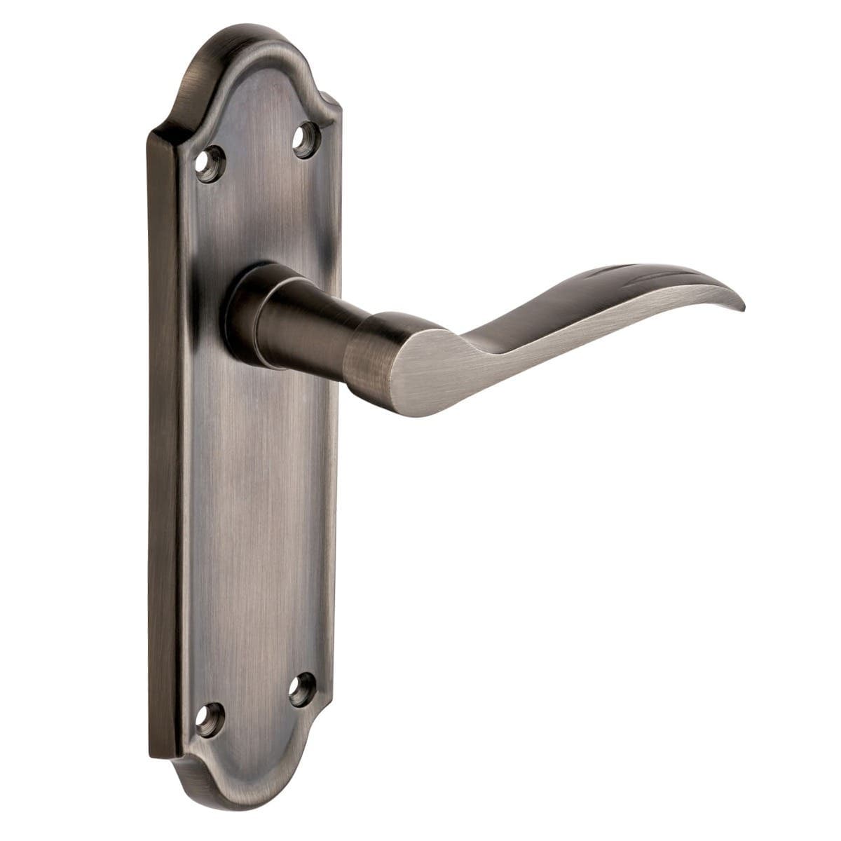 Kennington Lever Latch Door Handle - Antique Pewter - Pair - Designer Levers