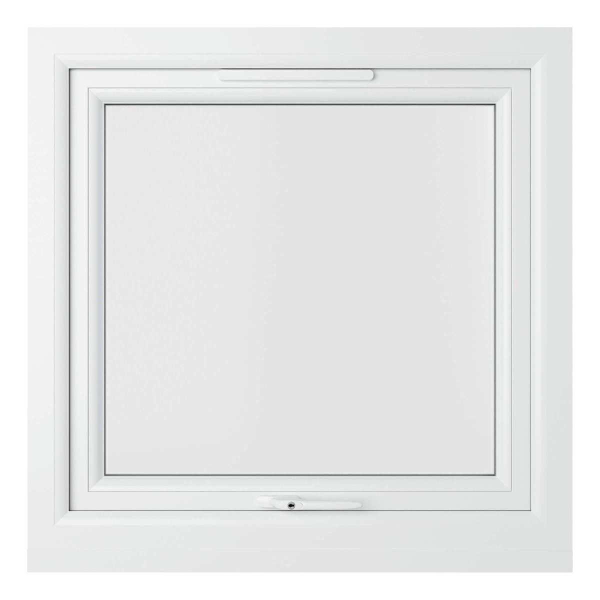 uPVC White Double Glazed Window - Top Opener - Clear Glass - 610 x 610mm