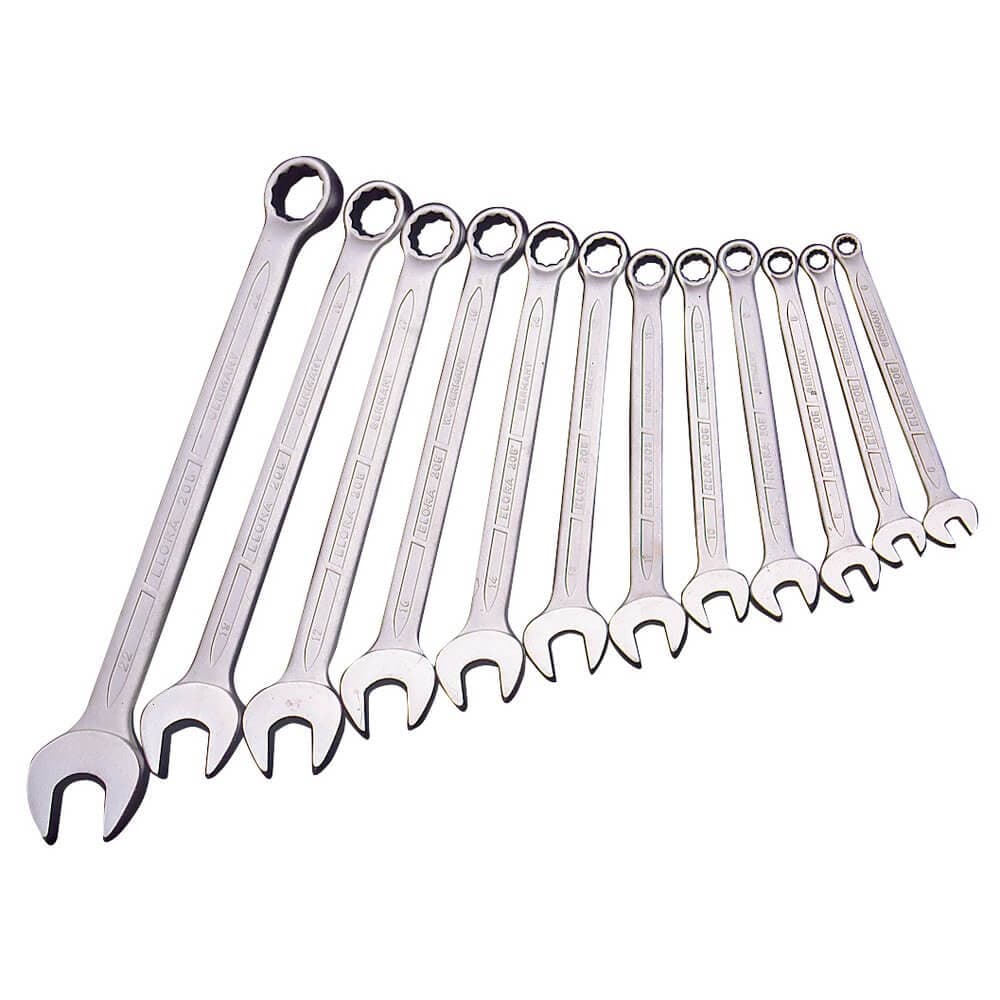 Elora 03090 Long Metric Combination Spanner Set (12 Piece) per set