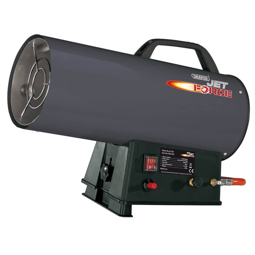 Draper 47100 Jet Force Propane Space Heater 50 000 Btu/15 Kw each 1