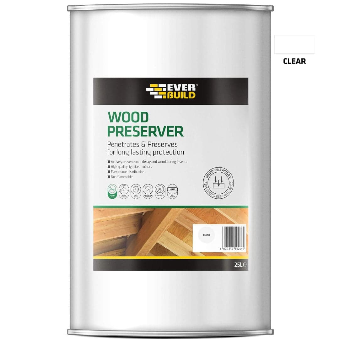 Everbuild Clear Wood Preserver 25L