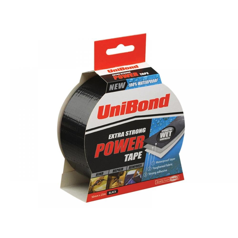 Unibond 2675781 Diy Power Tape Black 50Mm X 25M