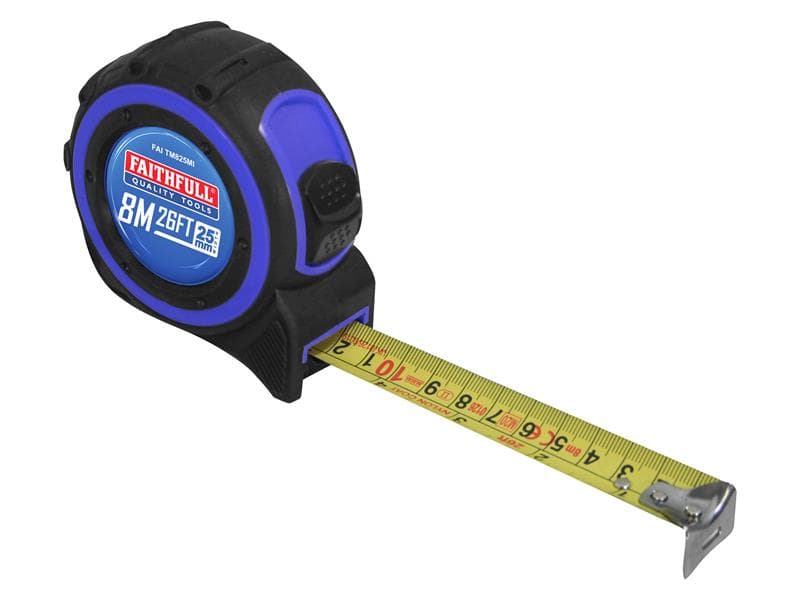 Faithfull Trade Tape Measure 8M/26Ft (Width 25Mm)