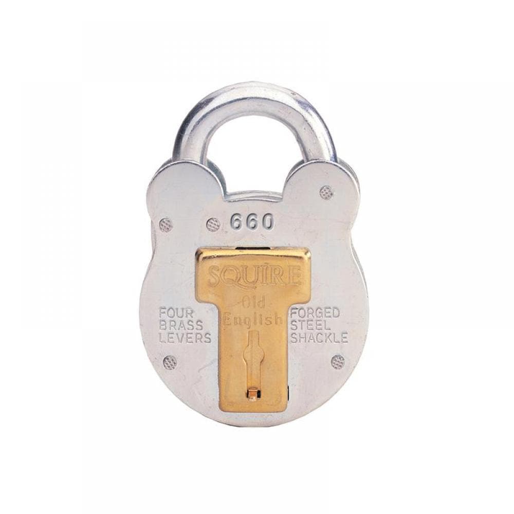 Squire 660 660 Old English Padlock With Steel Case 64Mm