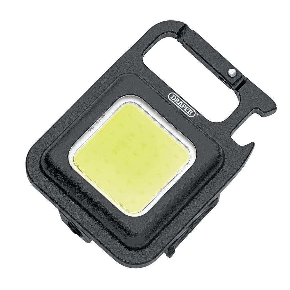 Draper Cob Led Rechargeable Pocket Light With Stand And Belt Clip 5W 350 Lumens Usb-C Cable Supplied Pk 1 23850