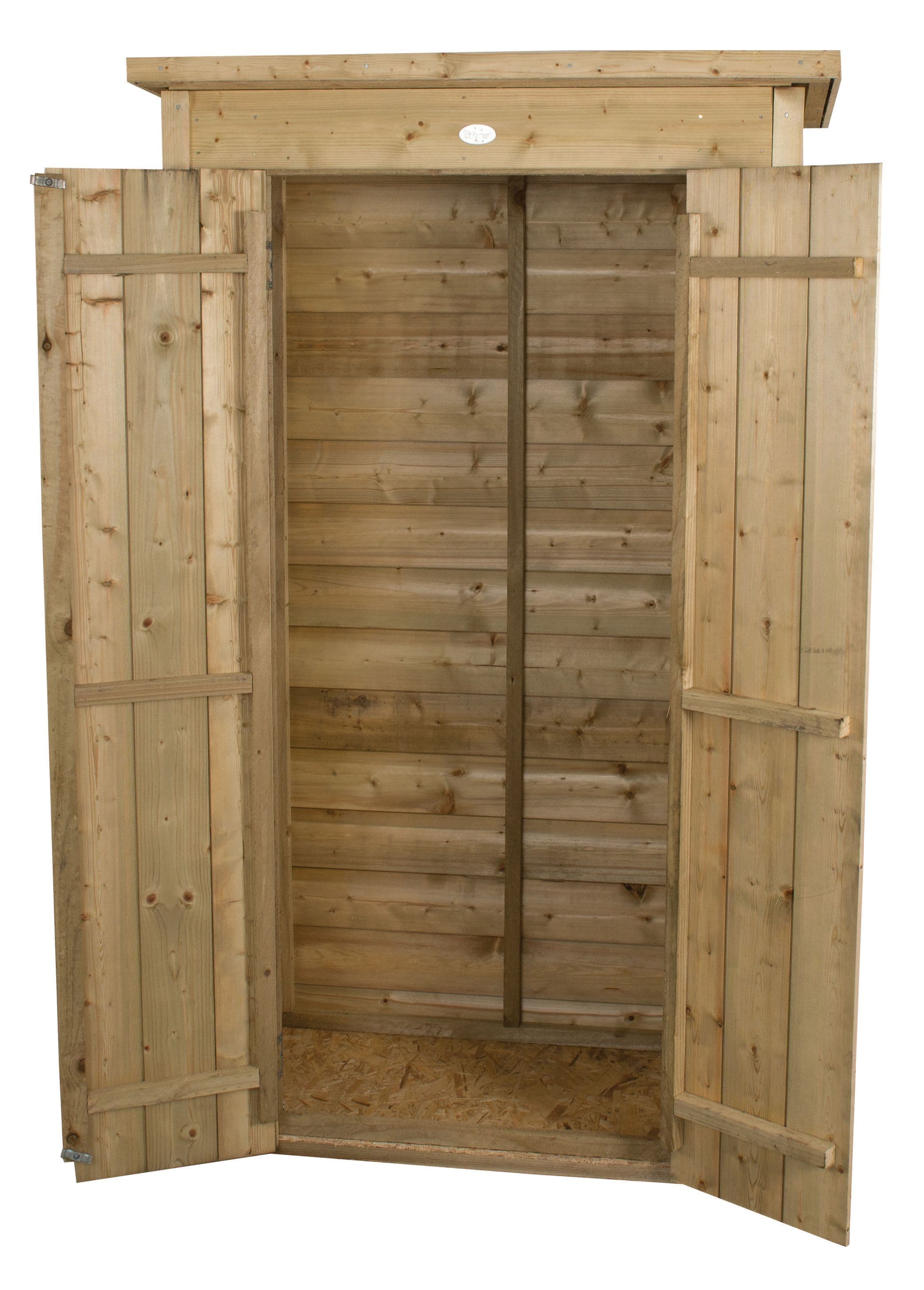 Forest Garden Pressure Treated Shiplap Pent Tall Garden Storage