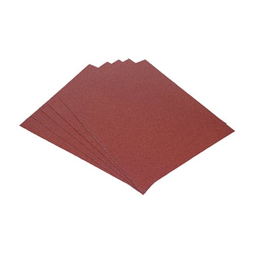 Sandpaper Sanding Sheets - Mixed - Red 230 x 280mm - Grit 80/120/180 (5 Sheets)