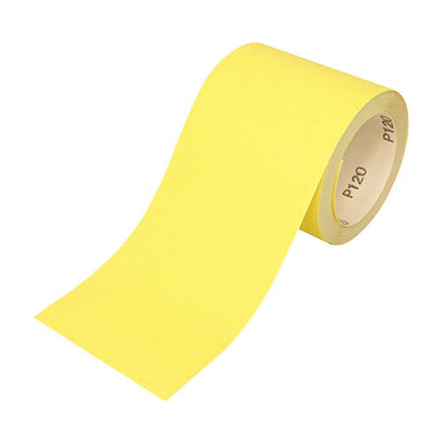 TIMCO Medium (P80 - P100 Grit) Sandpaper - 115mm x 10m - 180g Paper - Yellow