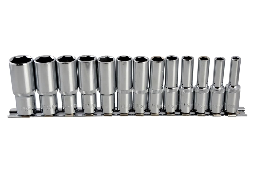 BlueSpot Tools 3/8in Drive Deep Socket Set, 13 Piece 01542