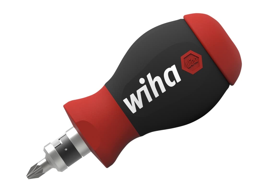 Wiha Magnetic SoftFinish® Stubby Screwdriver with Bit Magazine 43613