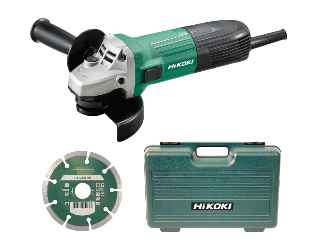 Hikoki G12STX/J8 Angle Grinder Diamond Blade & Case 115mm 600W 110V G12STXJ8Z
