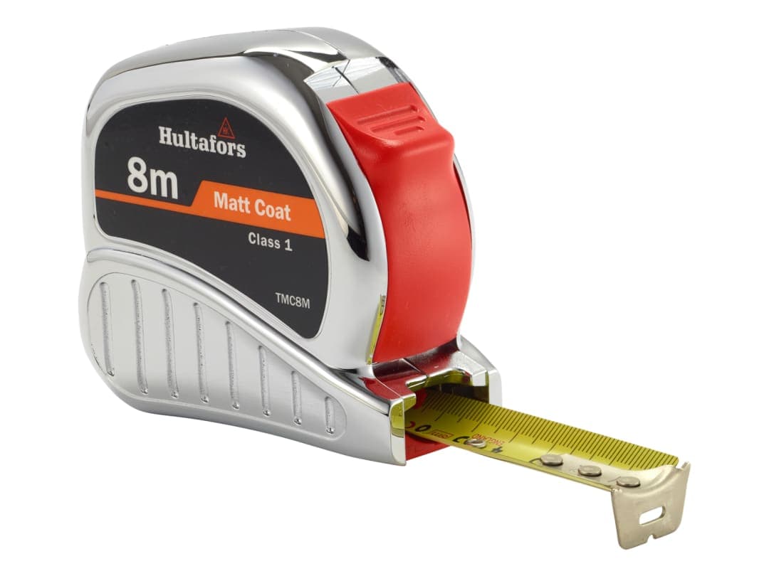 Hultafors TM8M Chrome Tri-Matic Pocket Tape 8m (Width 25mm) 368203