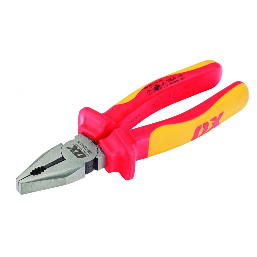 Ox Tools OX-P324320 Ox Pro Vde Combination Pliers - 180Mm (7in) EA