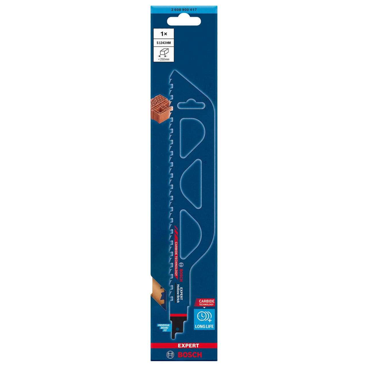 Bosch S1243Hm (2608900417) Reciprocating Saw Blade Ct For Hollow Brick 300Mm / 12In